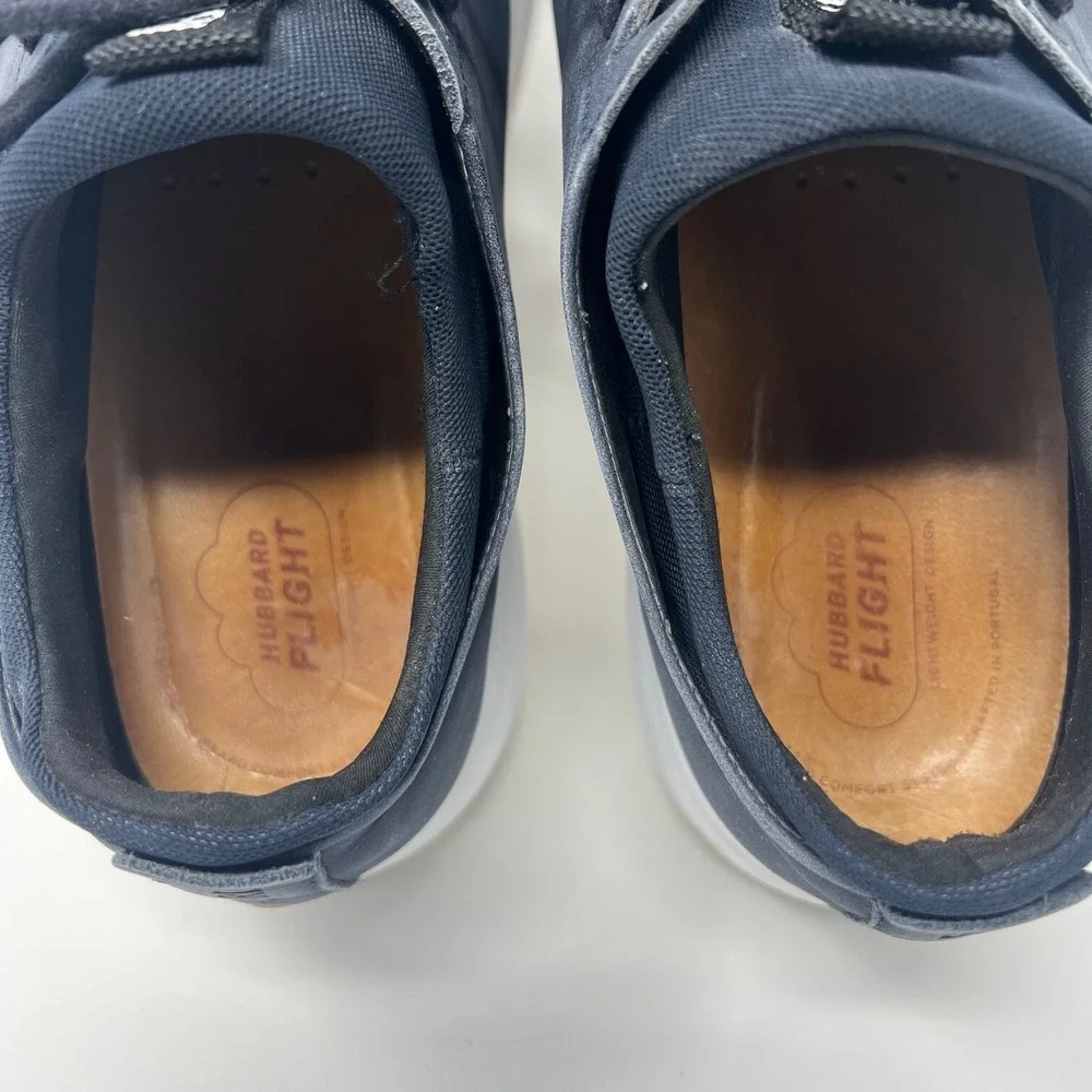 Men's Samuel Hubbard‎ Flight Sneaker 10.5 Low-Top Dark Navy Real Leather Shoes